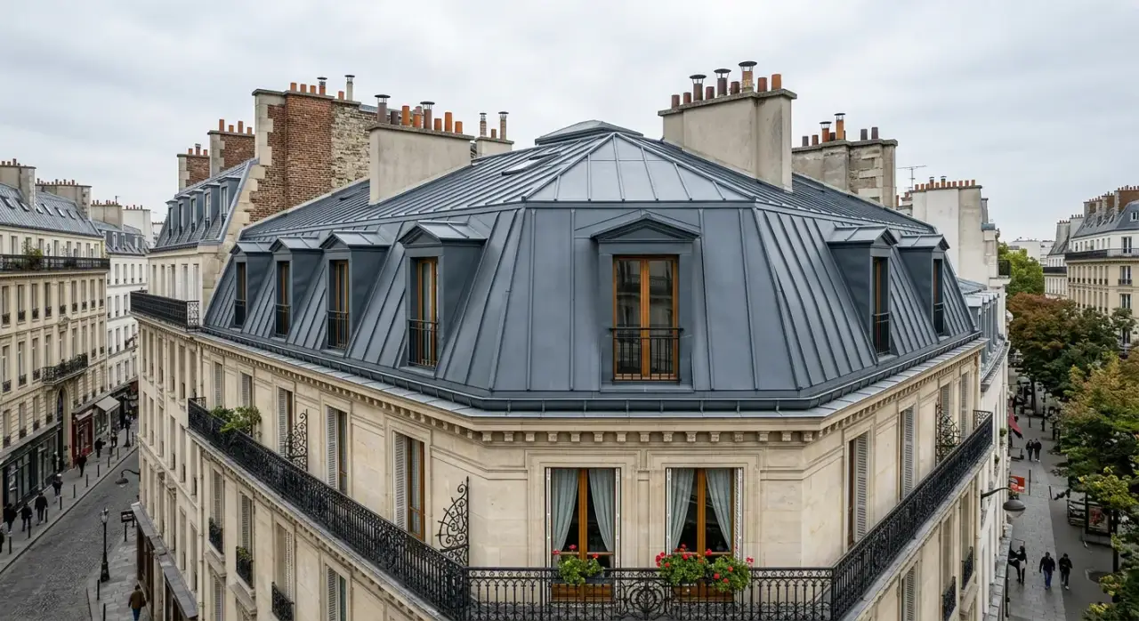 Gouttières zinc posées