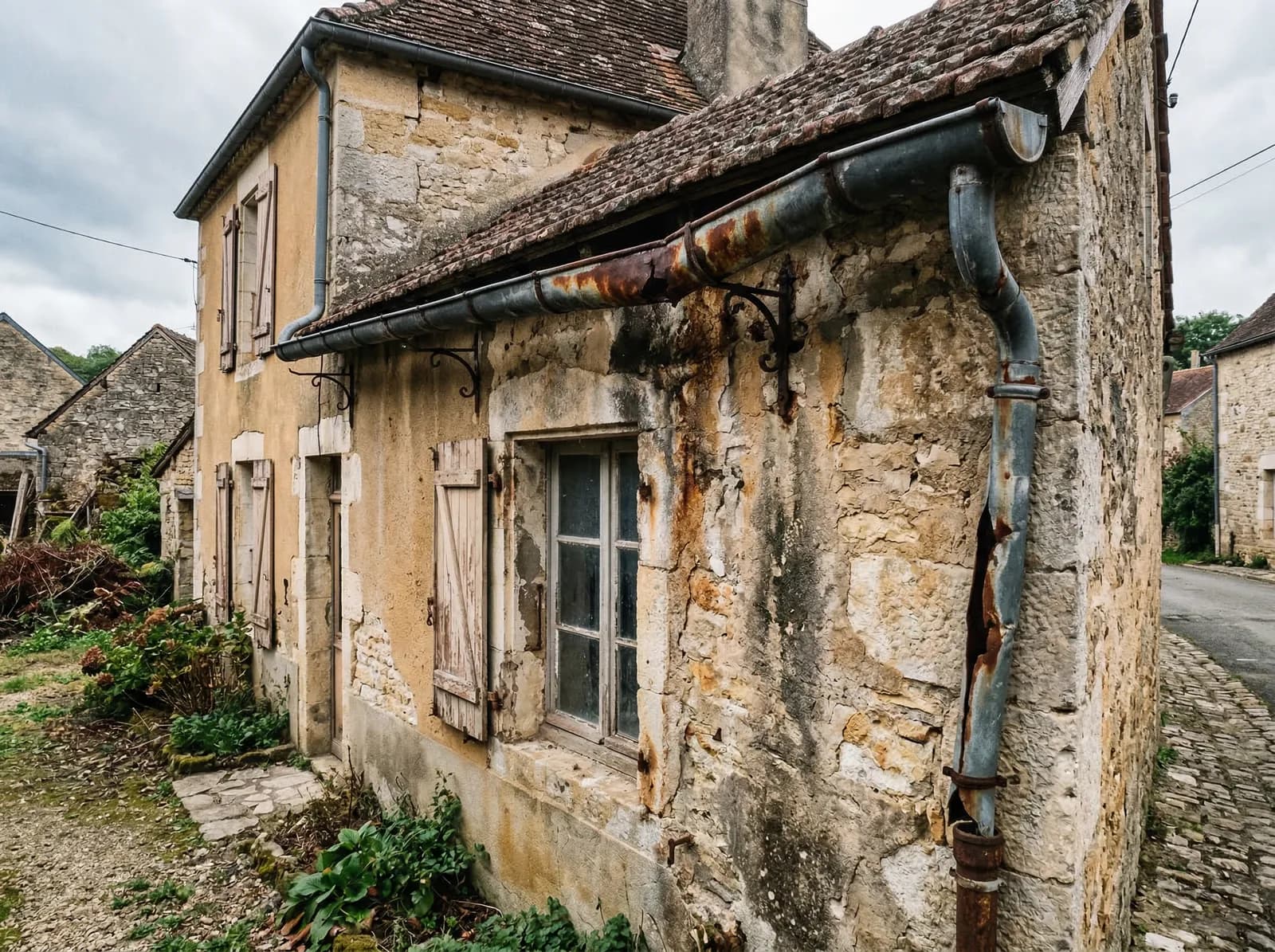 Renovation Gouttieres Zinc - Avant