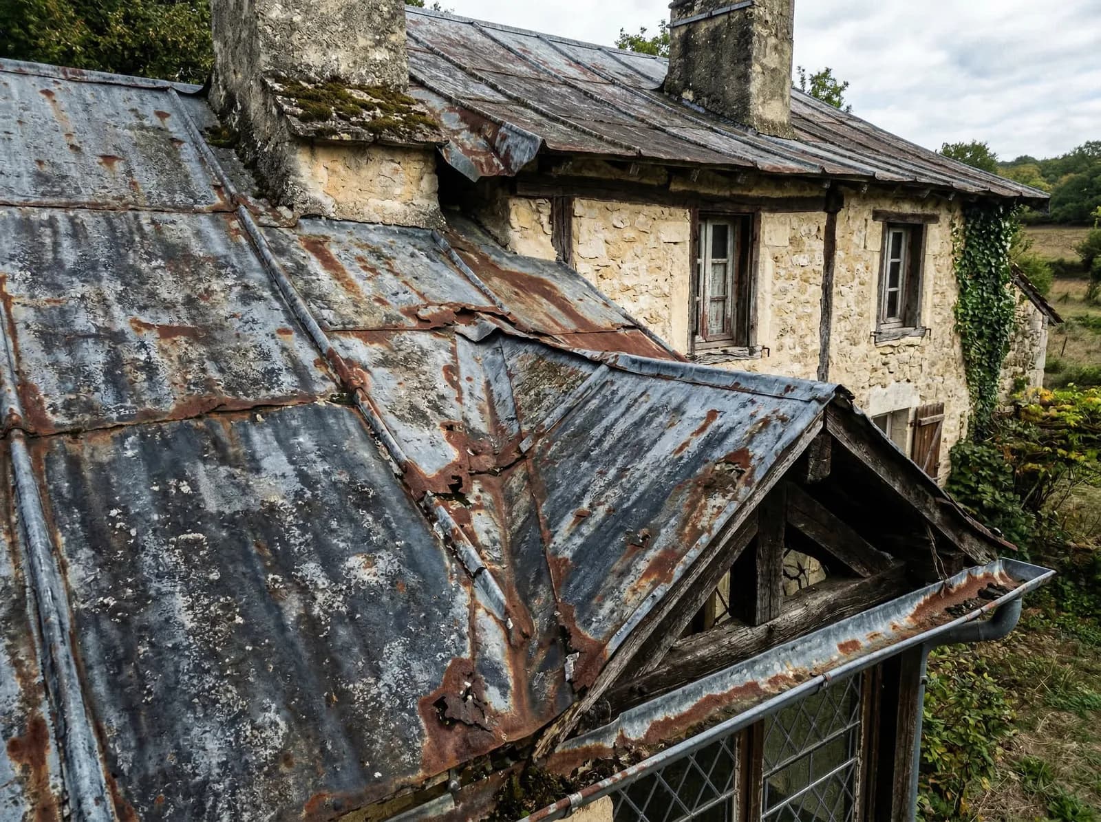 Toiture Zinc Joint Debout - Avant